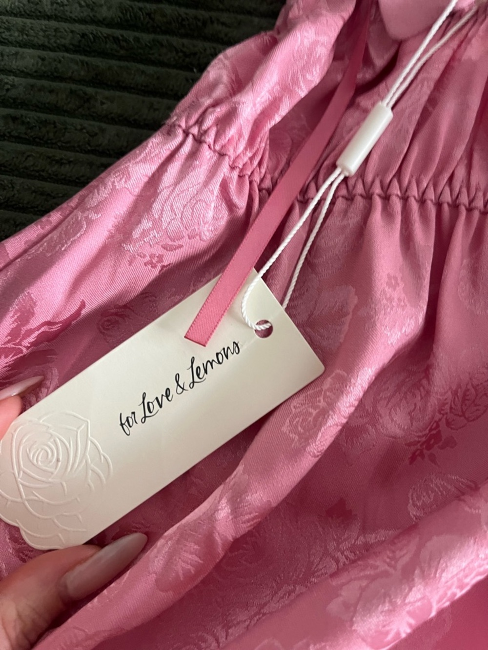 For Love And Lemons Rose Milk Eyelet Slip Dress - Picture 5 of 7